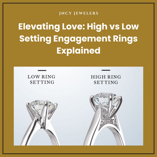 Image of two rings. One with a low setting and one with a high setting.