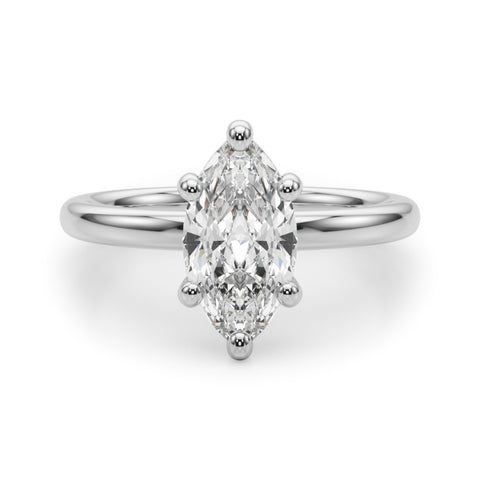2 ctw Marquise Lab Grown Certified Diamond Solitaire Engagement Ring