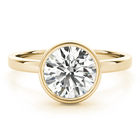 1 ct Round Bezel Solitaire Engagement Ring
