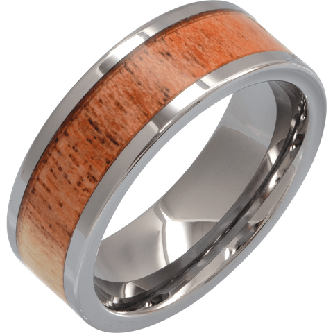 Mesquite Wood Inlay Tungsten Band