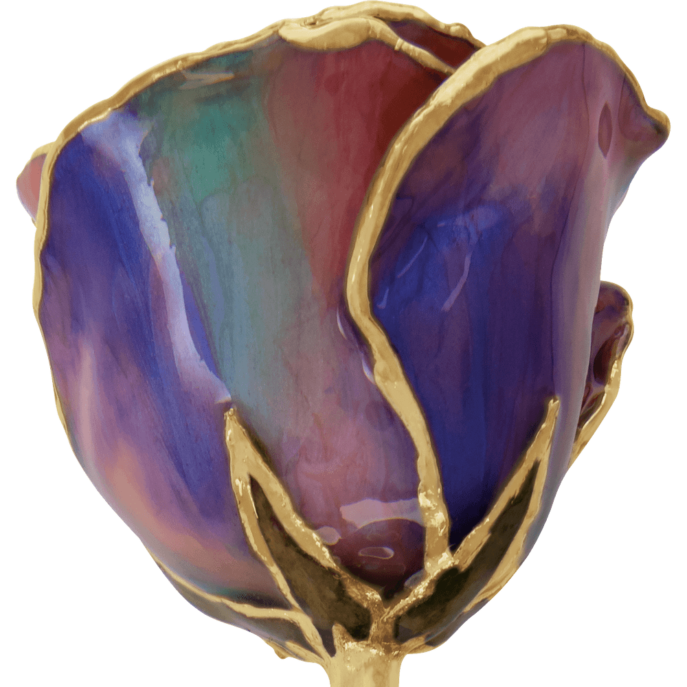 24K Solid Gold Rose- Opal