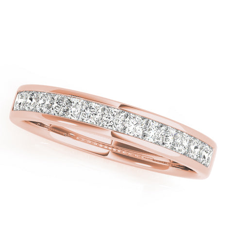 Channel Set Princess Diamond Ring rose gold