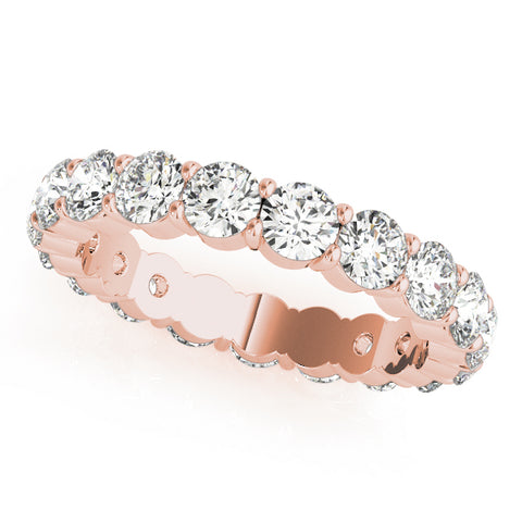2 ctw Round Lab Grown Diamond Eternity Band - 2.5 mm Width in Rose Gold