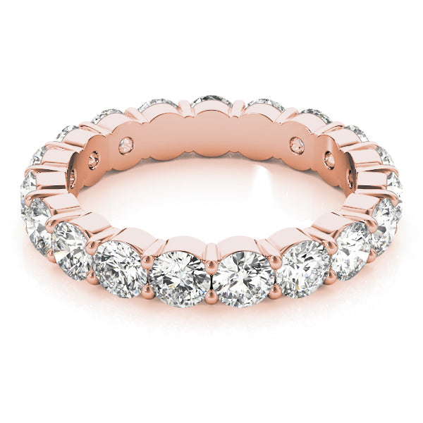 2 ctw Round Lab Grown Diamond Eternity Band - 2.5 mm Width in Rose Gold