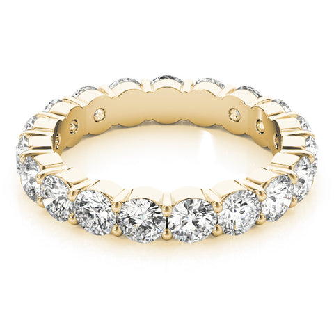 2 ctw Round Lab Grown Diamond Eternity Band - 2.5 mm Width in Yellow Gold