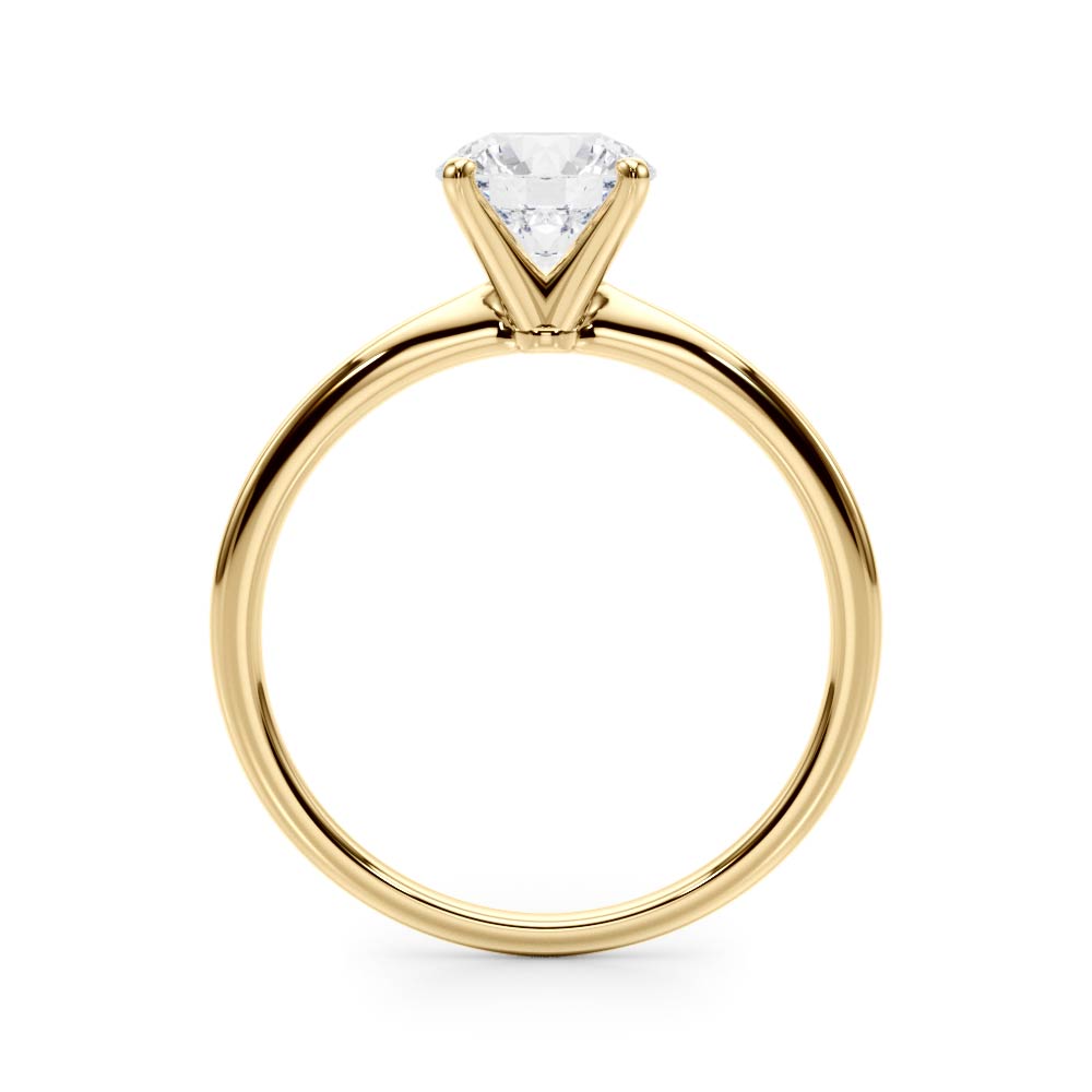 2 ctw Round Lab Grown Diamond Solitaire Engagement Ring in Yellow Gold