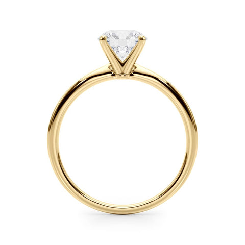2 ctw Round Lab Grown Diamond Solitaire Engagement Ring in Yellow Gold