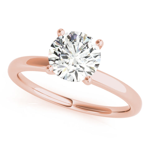2 1/20 ctw Round Lab Grown Diamond Hidden Halo Engagement Ring rose gold