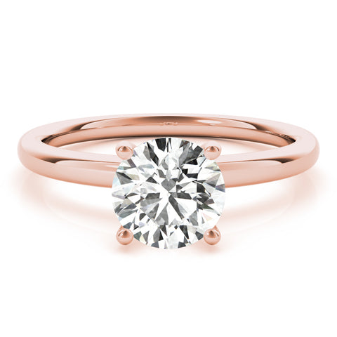 2 1/20 ctw Round Lab Grown Diamond Hidden Halo Engagement Ring rose gold