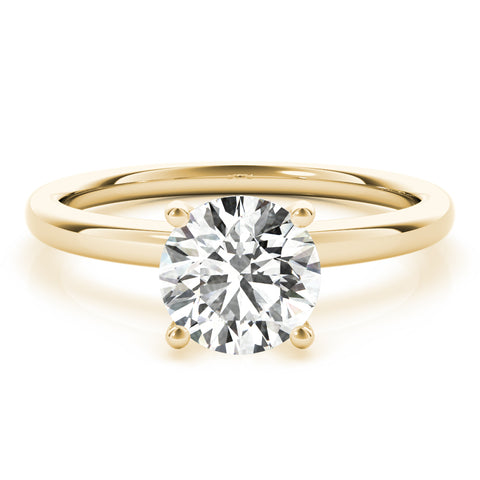 2 1/20 ctw Round Lab Grown Diamond Hidden Halo Engagement Ring in Yellow Gold