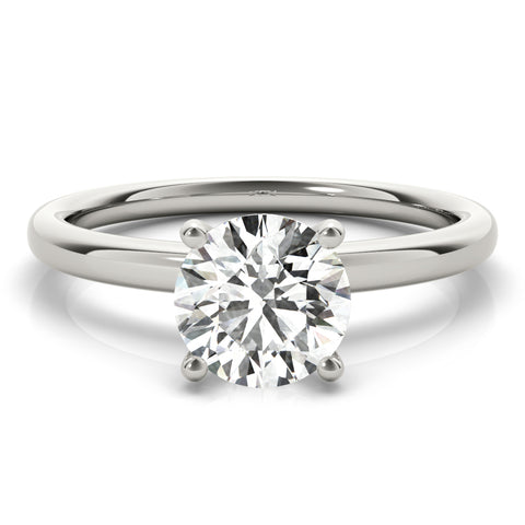 2 1/20 ctw Round Lab Grown Diamond Hidden Halo Engagement Ring white gold