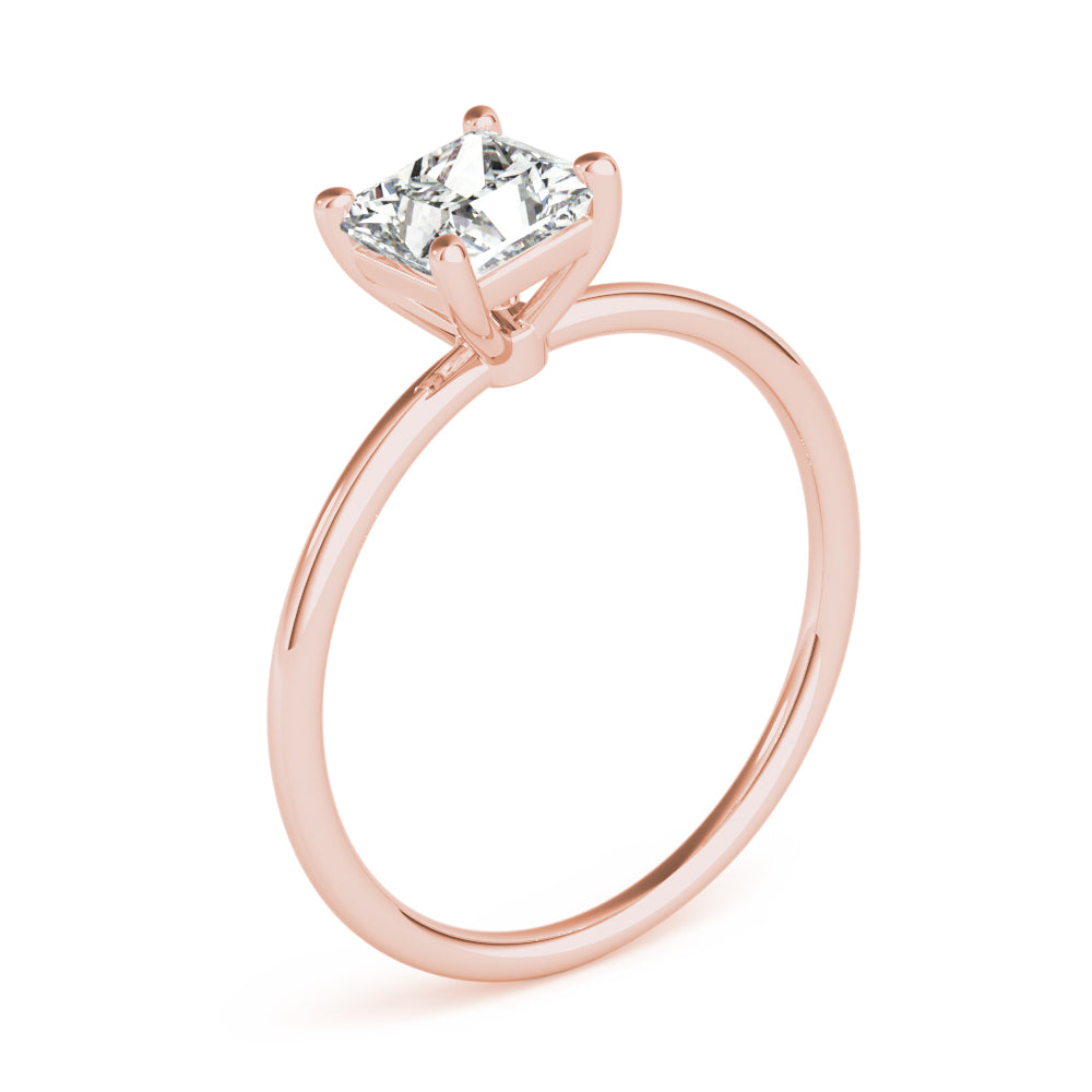 2 ctw Princess Lab Grown Certified Diamond Solitaire Engagement Ring rose gold