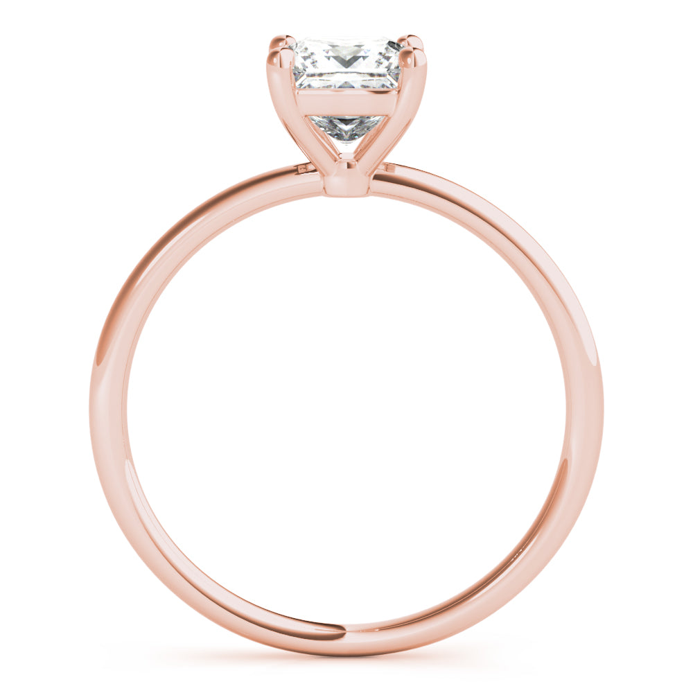 2 ctw Princess Lab Grown Certified Diamond Solitaire Engagement Ring rose gold