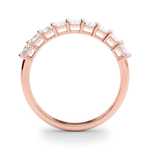 1 1/4 ctw Petite Shared Prong Emerald Diamond Ring rose gold