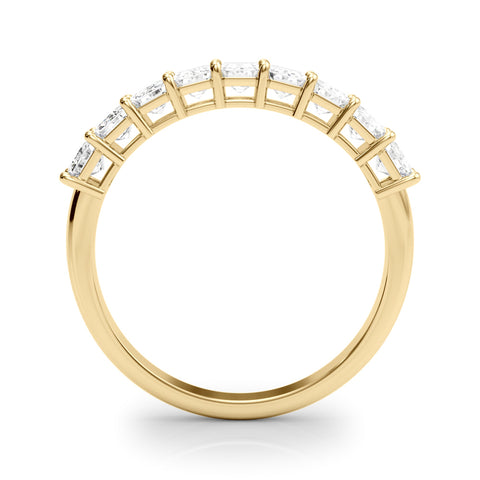 1 1/4 ctw Petite Shared Prong Emerald Diamond Ring yellow gold