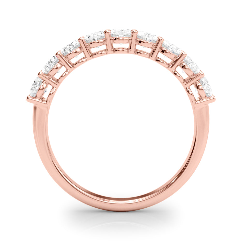 1 1/16 ctw Petite Shared Prong Oval Diamond Ring rose gold