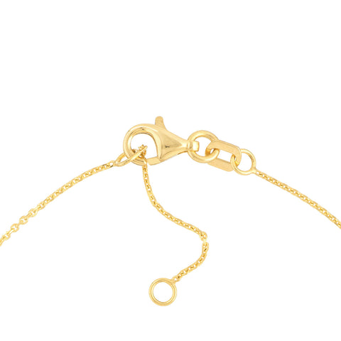 14k Yellow Gold Bezel Diamond Charm Bracelet