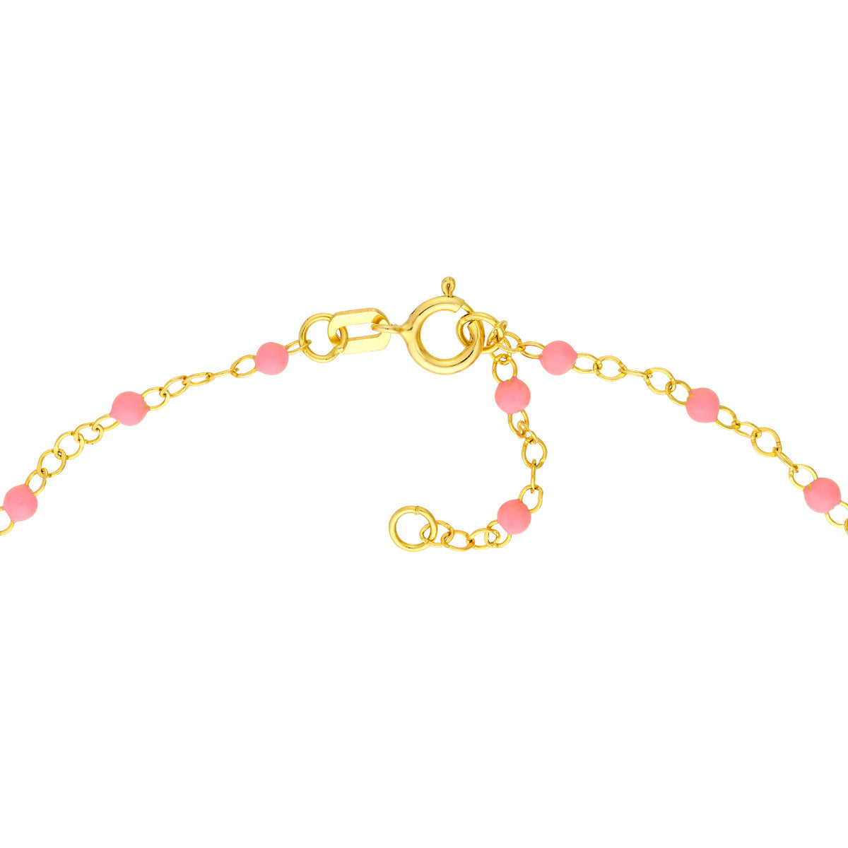 Baby Pink Enamel Bead Piatto Necklace
