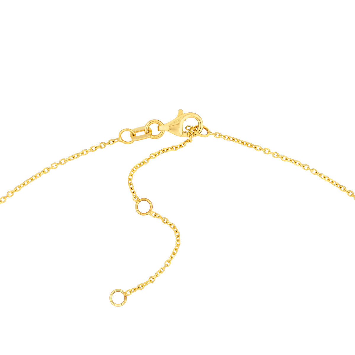14k White Gold White Enamel Sideways Cross Necklace 