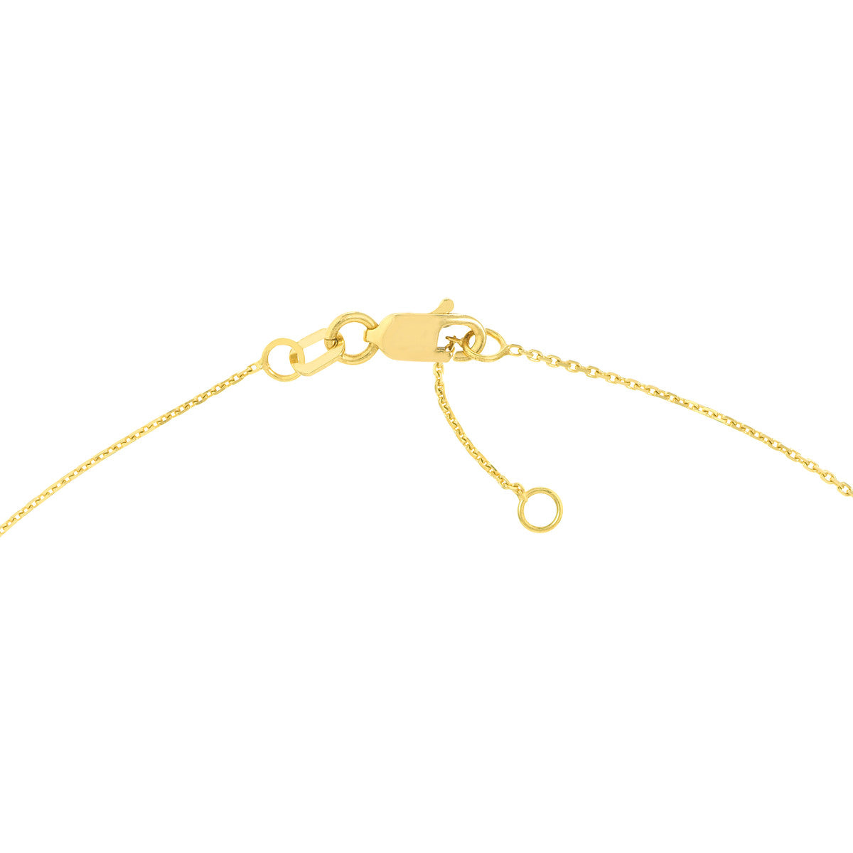 14k Yellow Gold Enamel Sideways Cross Bracelet on woman's wrist