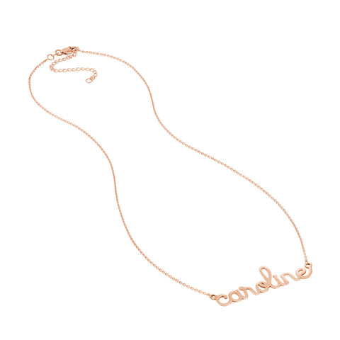 14k Rose Gold Script Name Necklace
