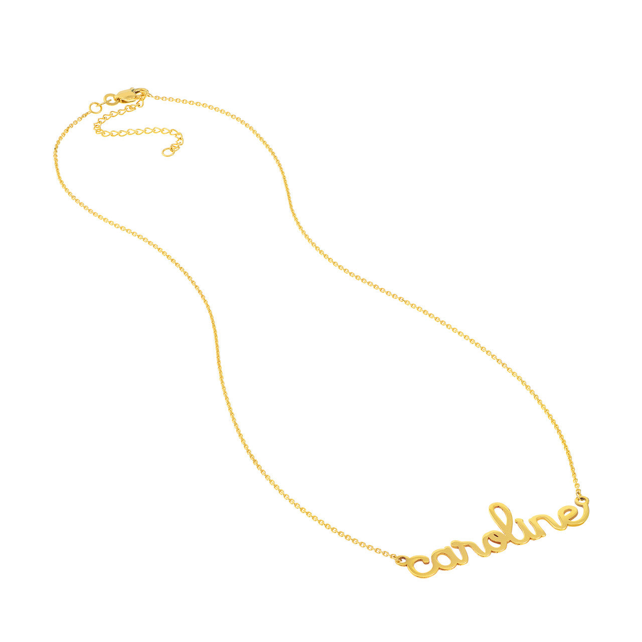 Personalized Script Name Necklace in 14k Yellow Gold