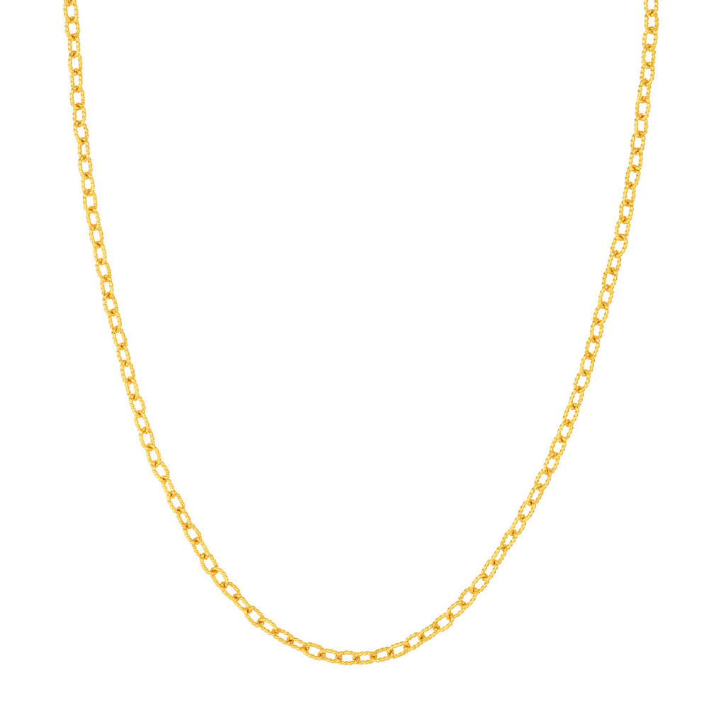 14k Gold Twisted Forzentina Chain with Lobster Lock