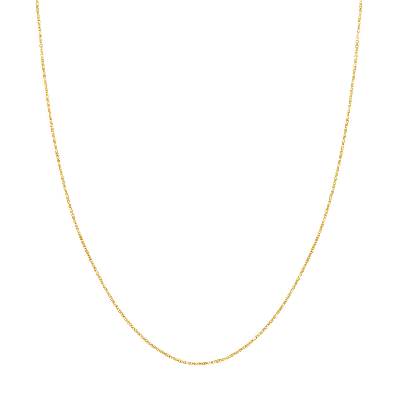 14k Yellow Gold Diamond Cut Cable Chain