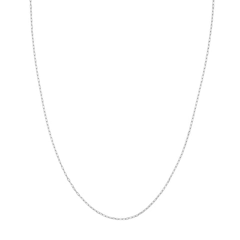 14k White Gold Diamond Cut Forzentina Chain Necklace