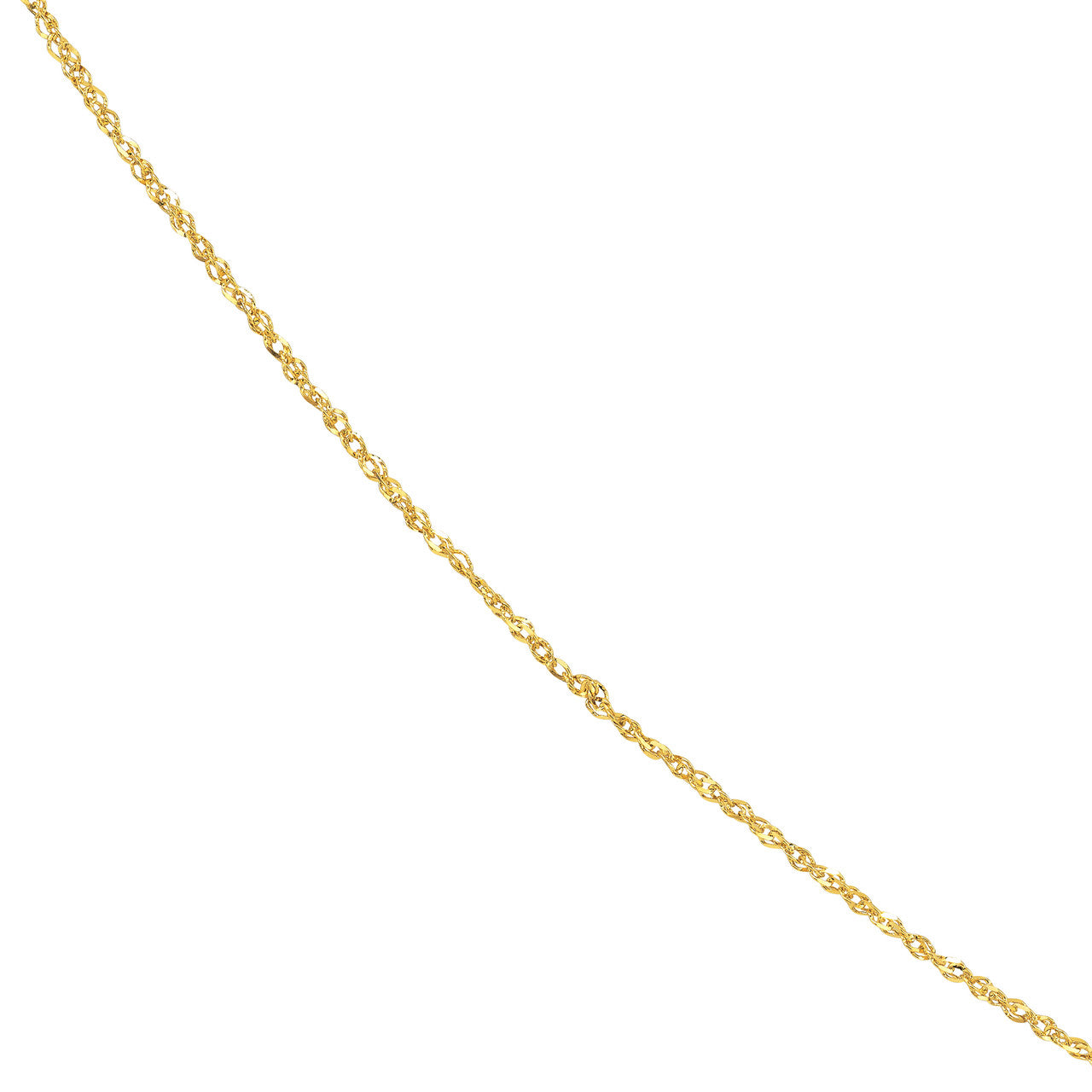 14k Yellow Gold Singapore Chain with Lobster Lock