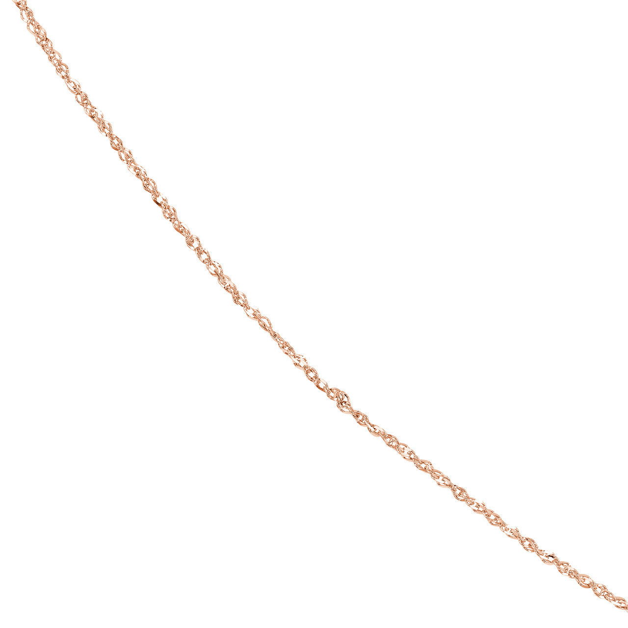 14k Rose Gold Singapore Chain with Lobster Lock