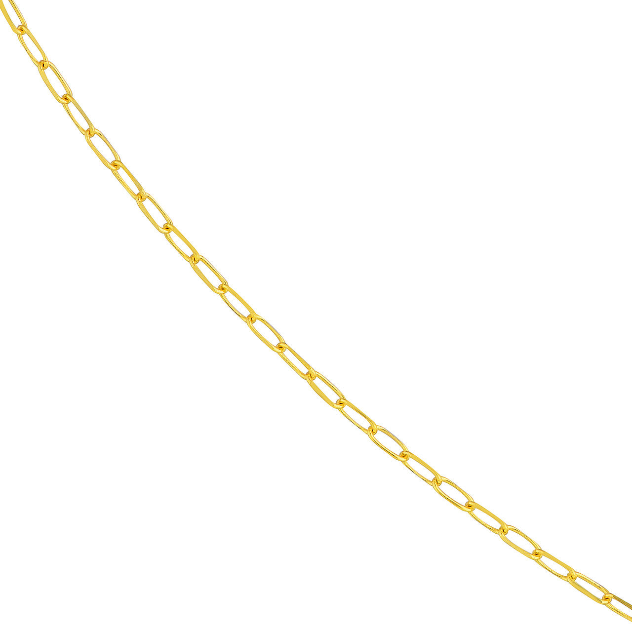 14k Yellow Gold Paper Clip Chain with Lobster Lock