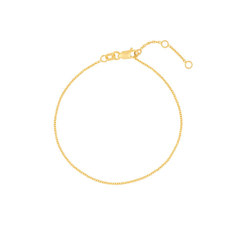 14k Yellow Gold D/C Cable Bracelet