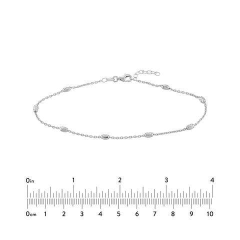 D/C Oval Moon Stations Anklet