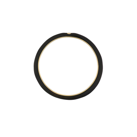 Diamond Black Enamel Stack Ring