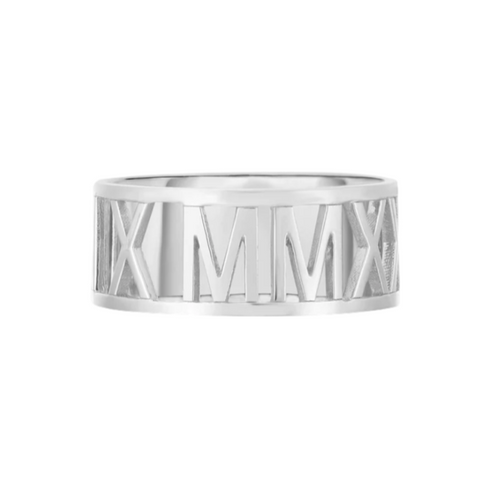 Roman Numeral Personalized Ring