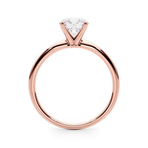 2 ctw Round Lab Grown Diamond Solitaire Engagement Ring in Rose Gold