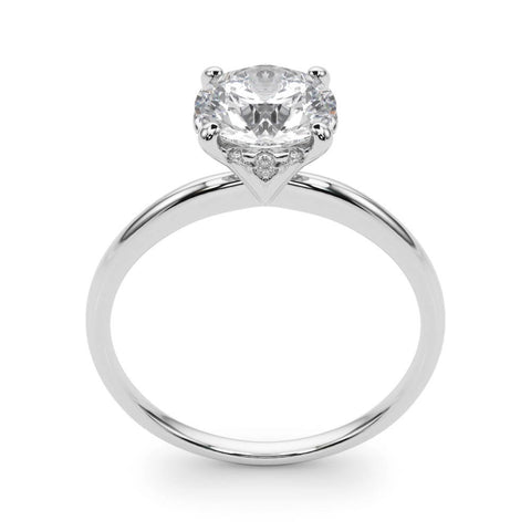 2.05 Ctw Oval Lab Grown Diamond Hidden Halo Engagement Ring in White Gold
