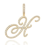 Custom Cursive Initial Letter Necklace