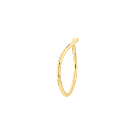 14k Gold Chevron Stackable Ring yellow gold