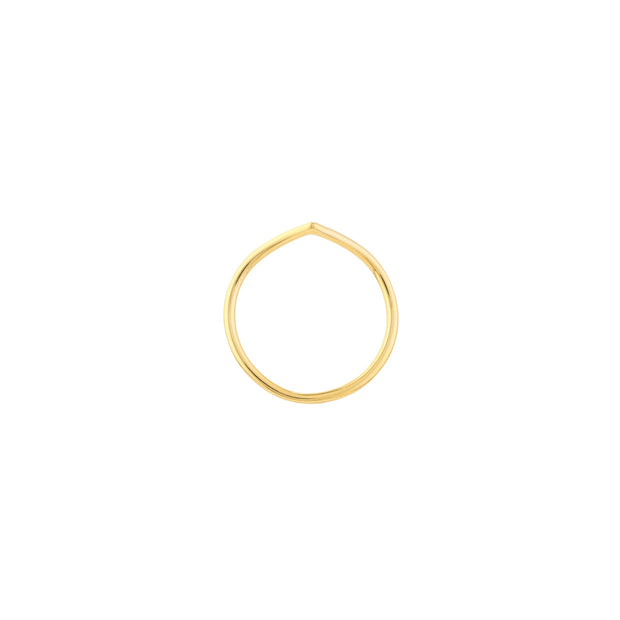 14k Gold Chevron Wire Ring