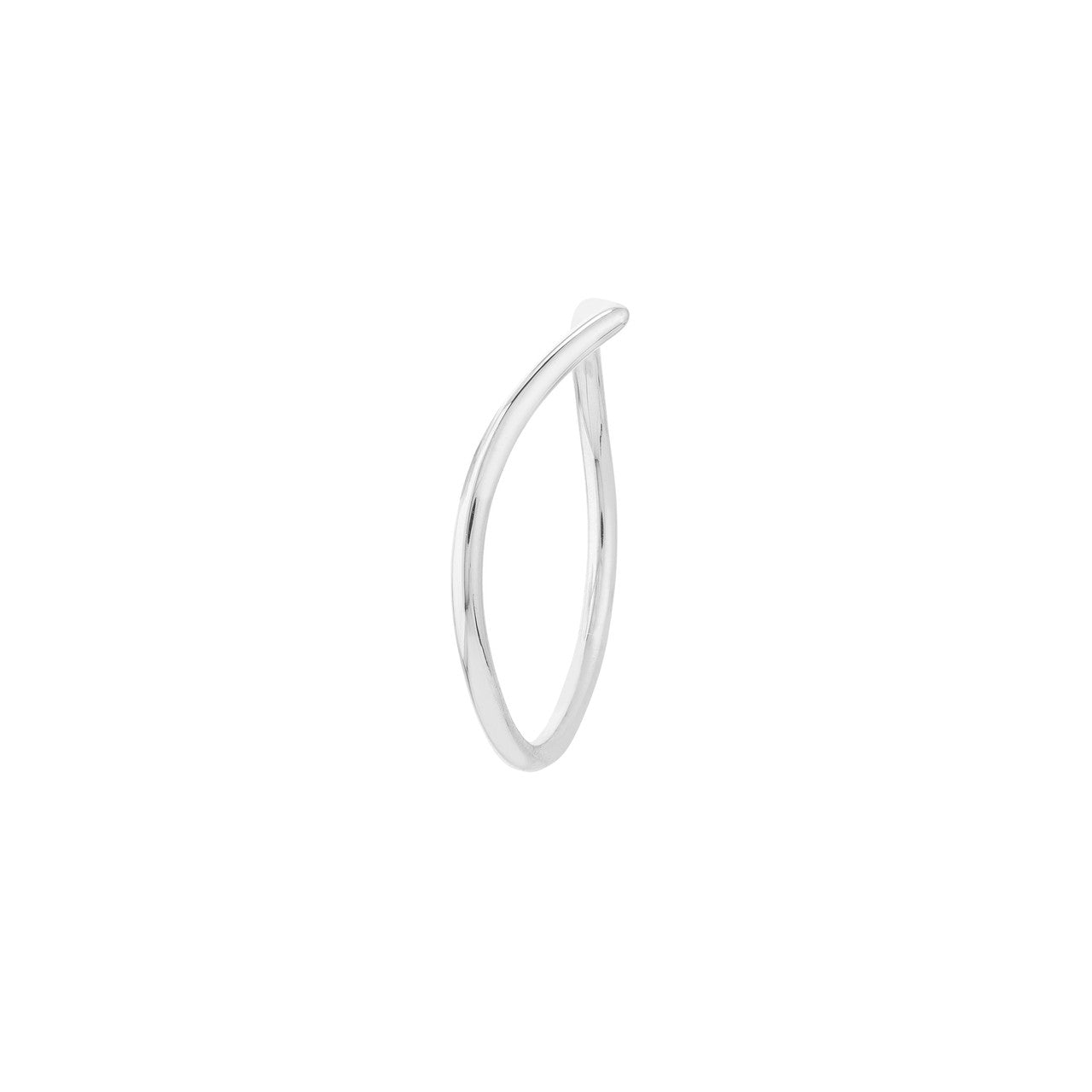 14k Gold Chevron Stackable Ring white gold