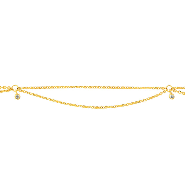 1/20ct Diamond Drape Anklet