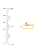 14k Yellow Love Ring