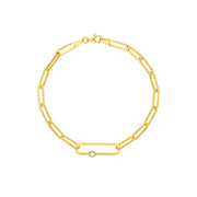 Paper Clip Diamond Bracelet