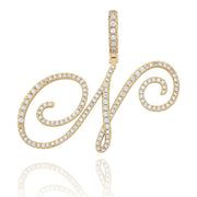 Custom Cursive Initial Letter Necklace