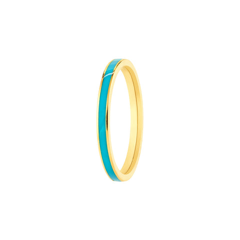Turquoise Enamel Band Ring