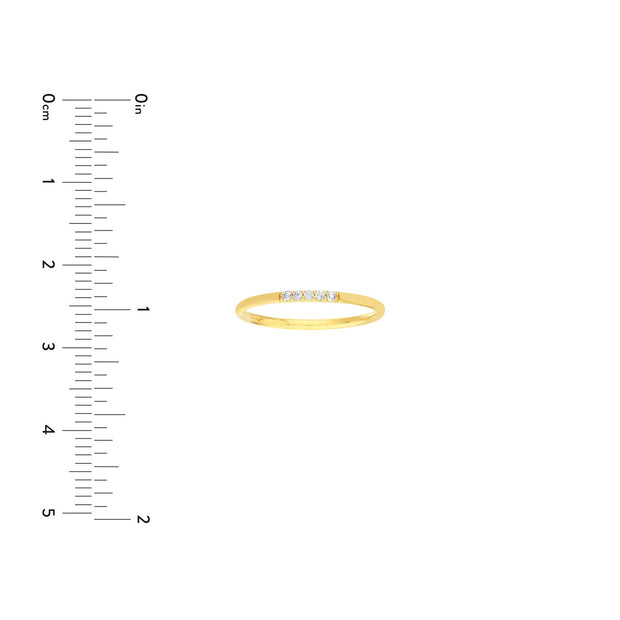 Center Diamond Polished Band Ring