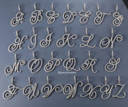 Custom Cursive Initial Letter Necklace