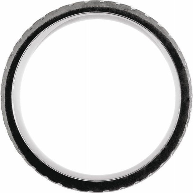 Black Titanium Tread Band